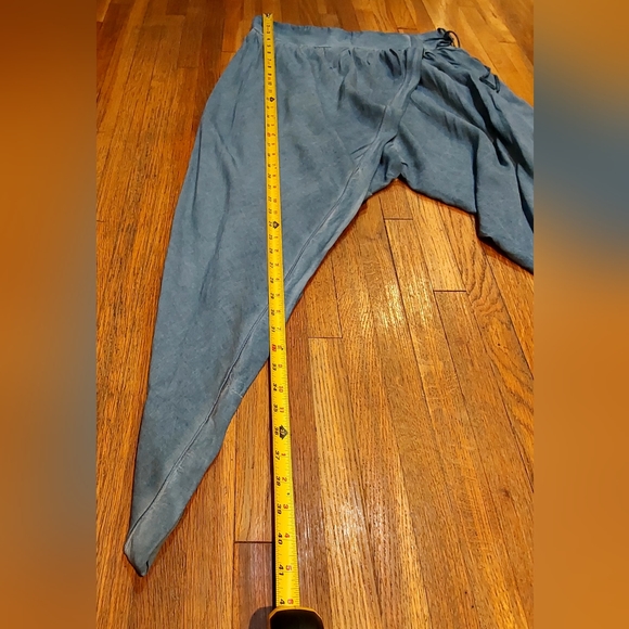 Intimately Free People Act Natural Lounge Pants Drop-Crotch Harem Vibe Blue L - Picture 8 of 14